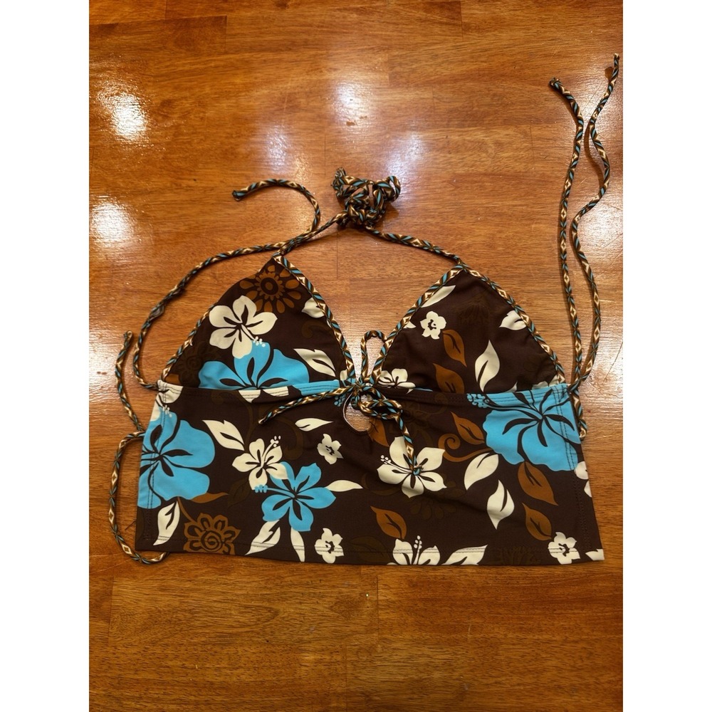 No Boundaries Swim Top SIZE M WOMEN'S BROWN SWIM TOP Bathing Suit